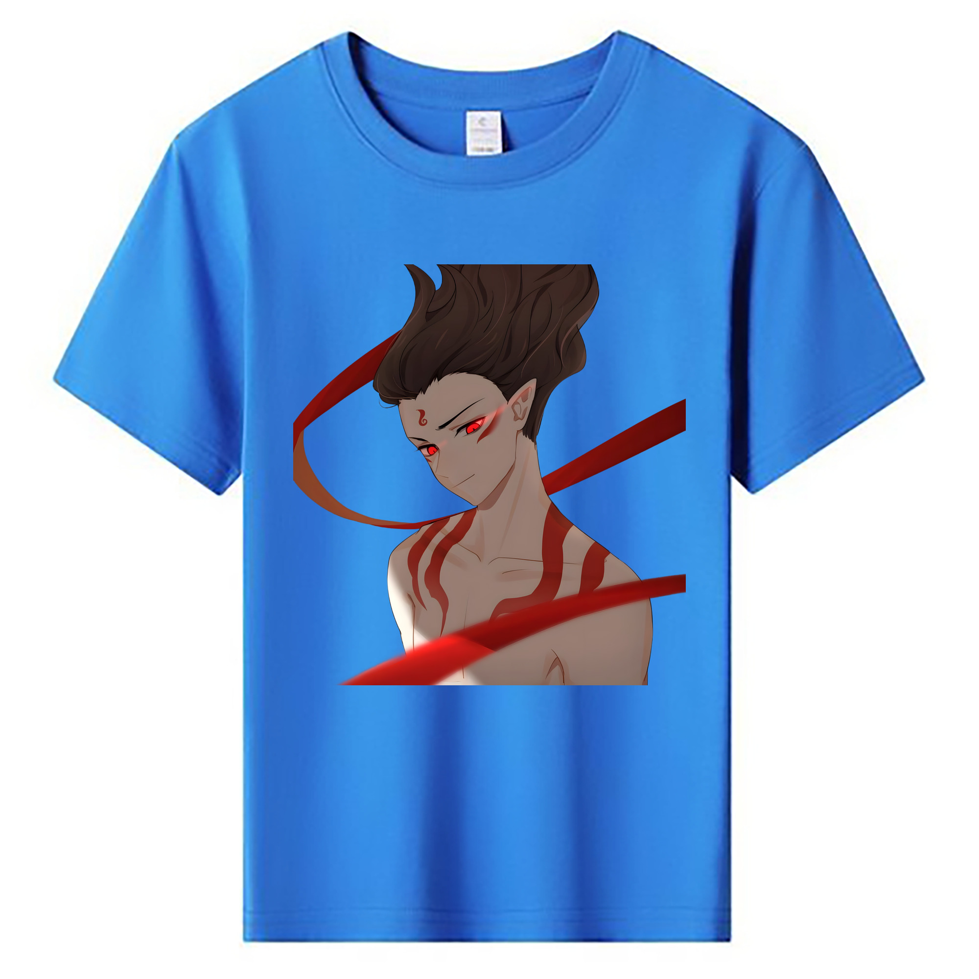 （画像用） Ne Zha 2 ナタ 魔童の大暴れ 綿100％キッズTシャツ（フロントプリント）